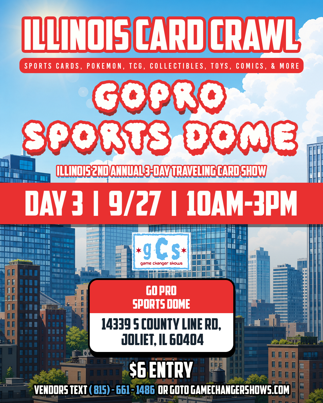 Card Crawl Single Day Sunday Go Pro Dome 9/27