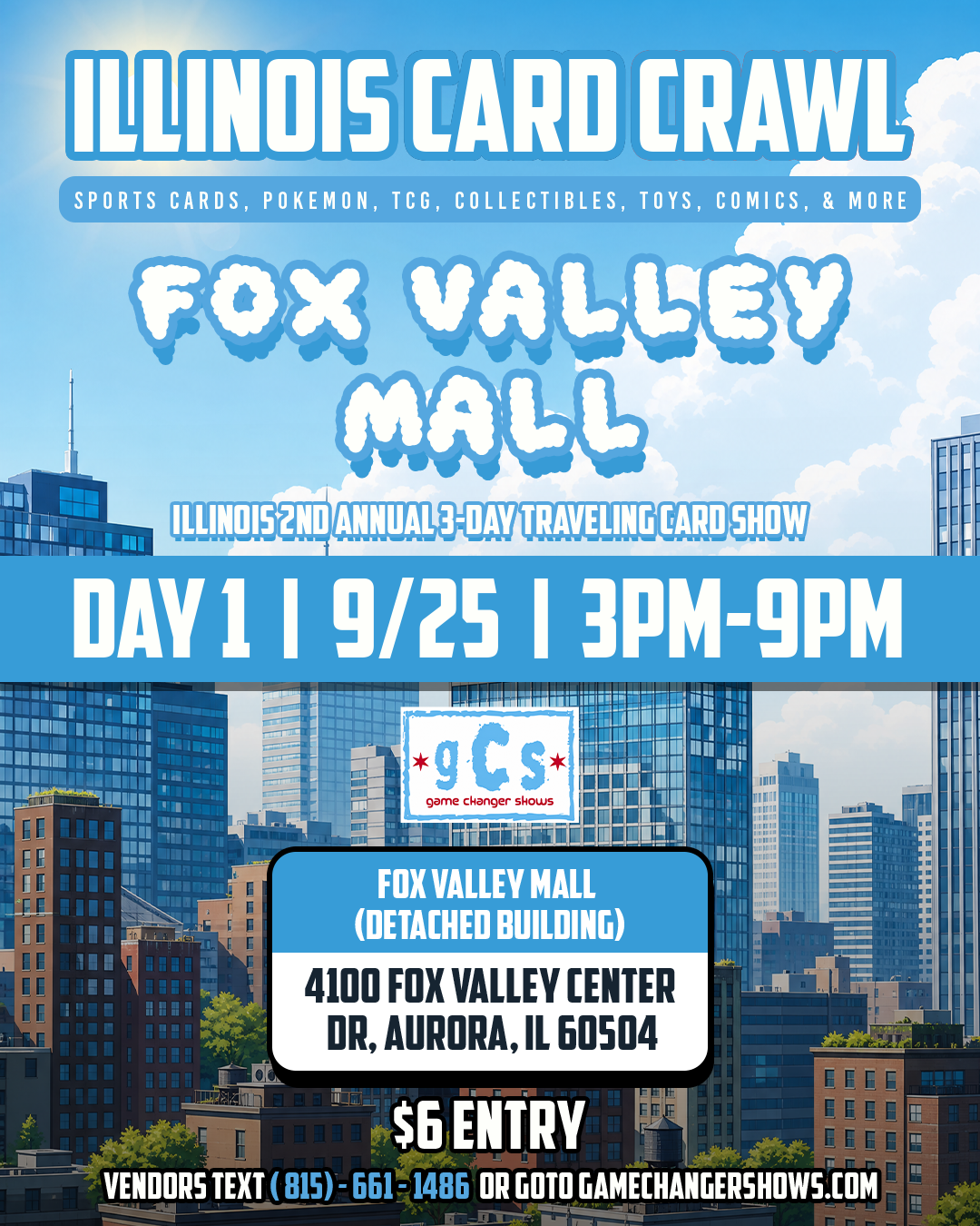 Card Crawl Single Day Friday Fox Valley 9/25