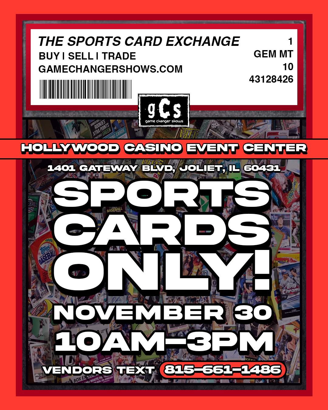11/30/25 THE SPORTS CARD EXCHANGE Joliet Hollywood Casino